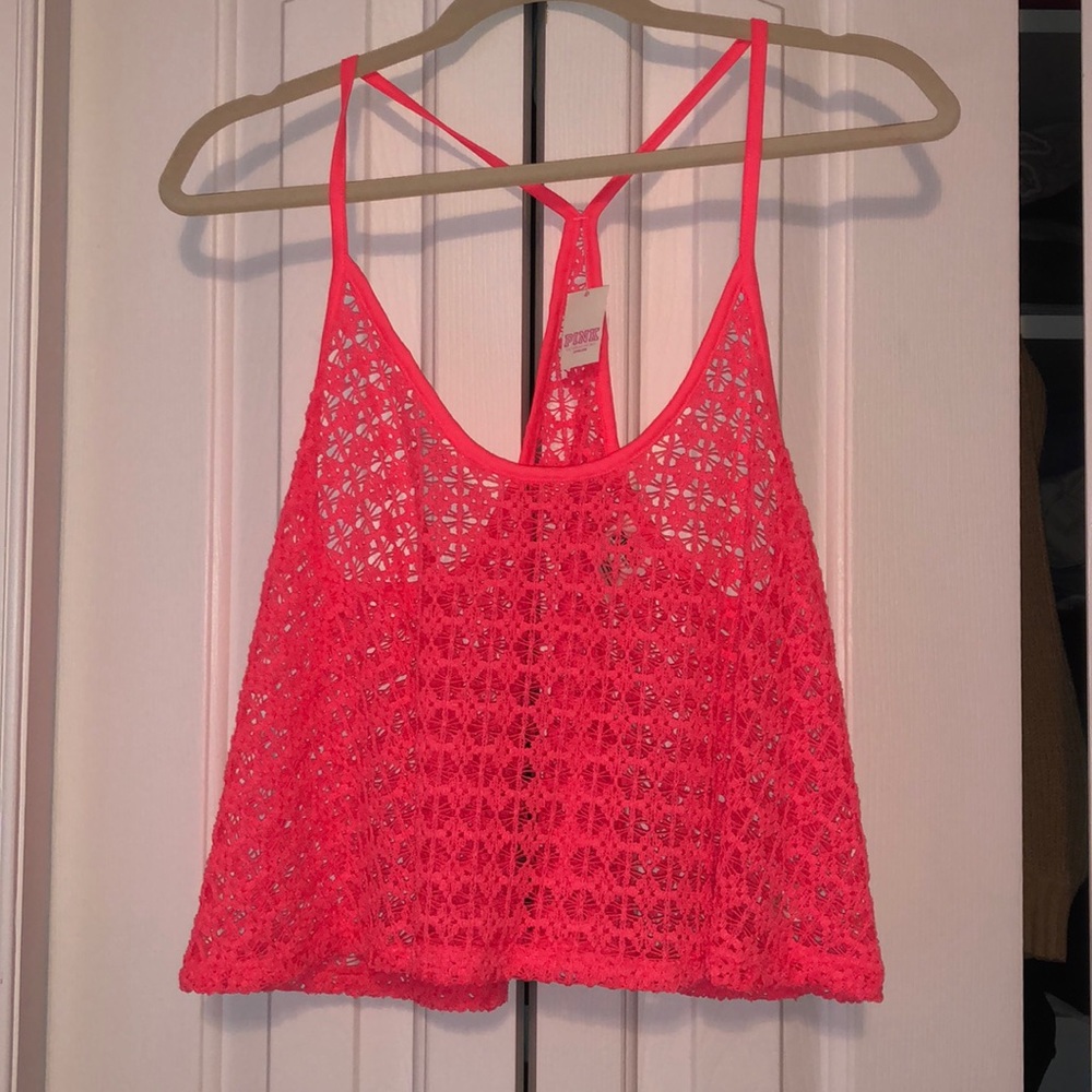Hot pink coverup for bathing suit M/L